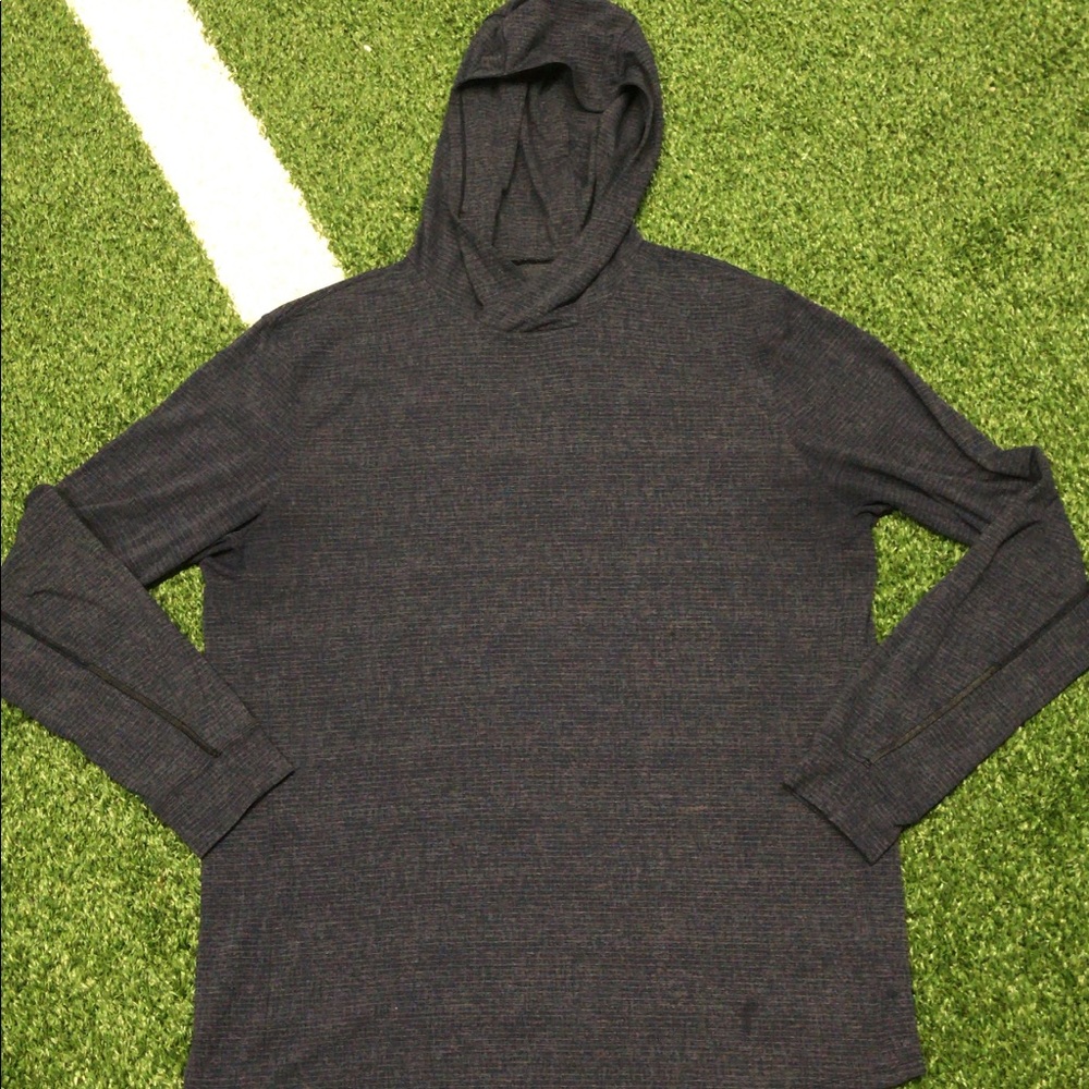 Lululemon hood charcoal blue hoodie